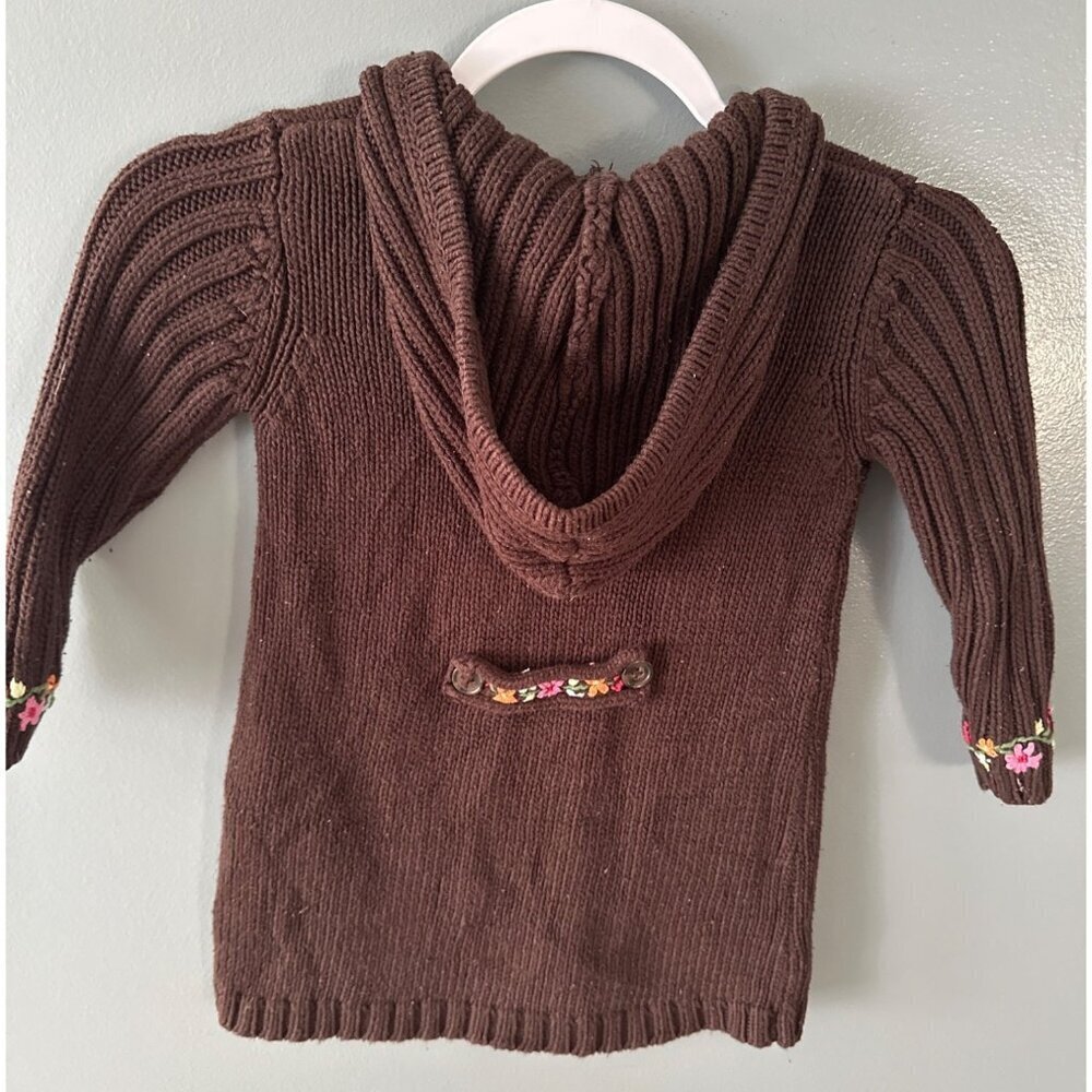 Savannah Girls 3T Brown Knit Sweater Embroidered Retro Y2K Toddler Fall Cozy - Picture 4 of 4